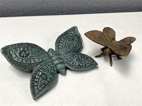 Metal & Stoneware Butterflies