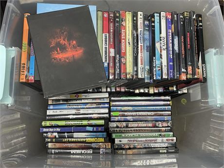 A Bin of DVDs