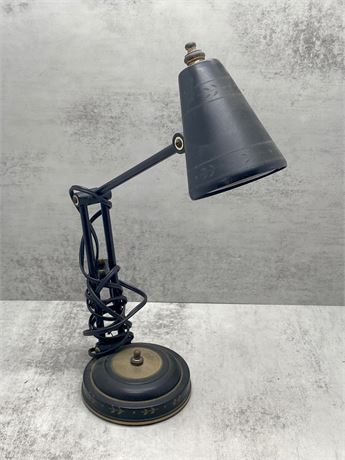Tole Metal Adjustable Table Lamp