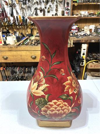 Large Hand Painted Ceramic Vase