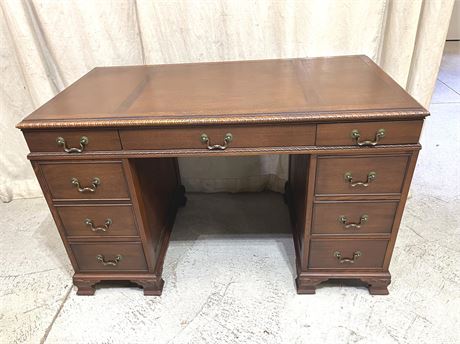 Mahogany Leather Top Desk