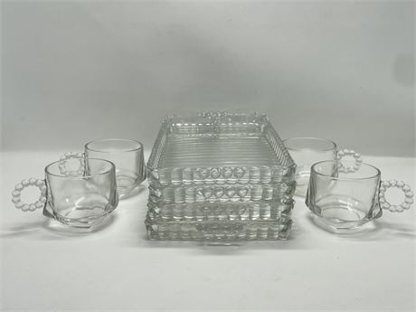 Three (3) Section Snack Trays with Cups