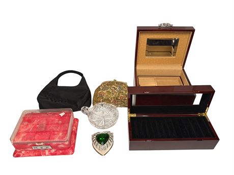 Jewelry Box and Purse Lot