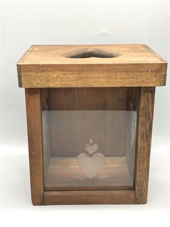 Hand Crafted Wood Heart Box