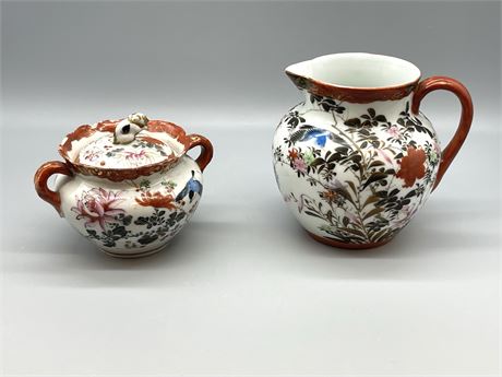 Chinese Porcelain Sugar and Creamer