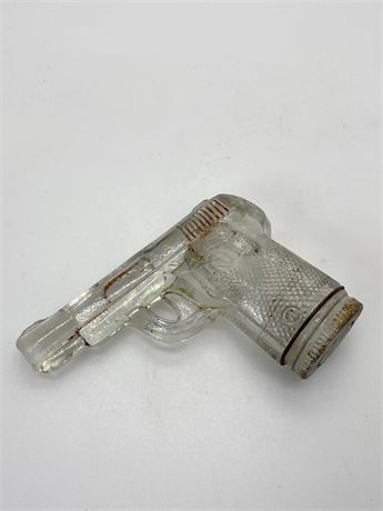Vintage Glass Glock Pistol Bottle