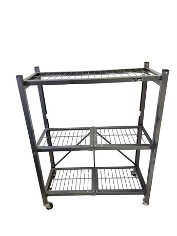 Origami Metal Folding Rolling Shelf