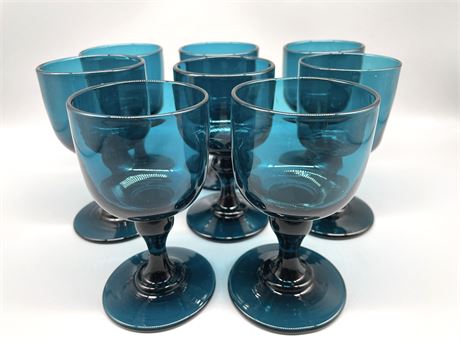 MCM Blue Wine Glasses