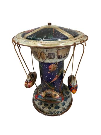Schylling Rocket Ride Carousel Tin Windup Toy