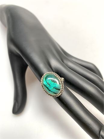 Natural Chrysocolla Sterling Silver Ring