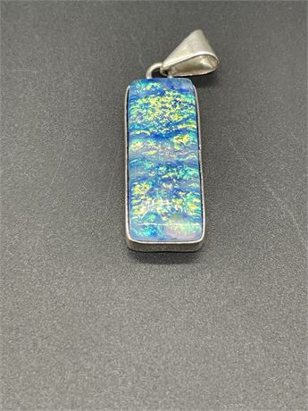 Rectangle Impressionist Style Pendant