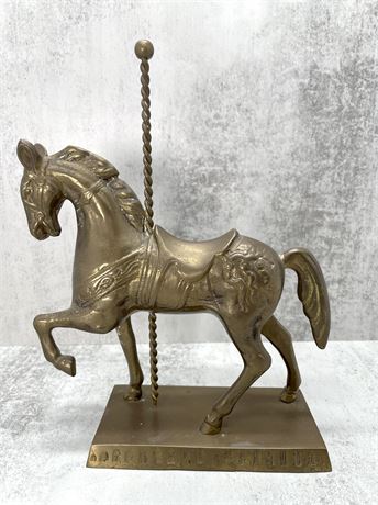 Brass Carousel Horse Display