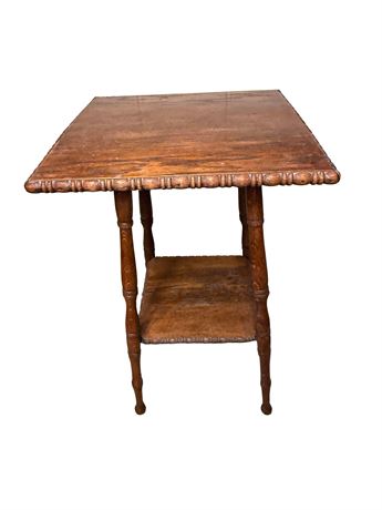 Antique Oak Square Parlor Table