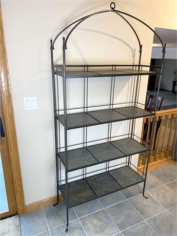 Slate and Wire Bakers Rack