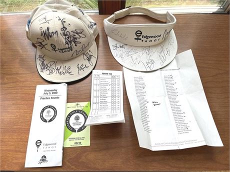 2000 Celebrity Golf Championship Signed Hats