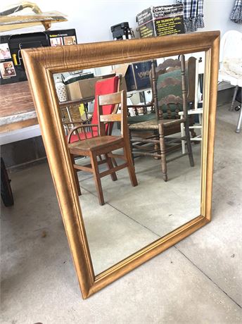 37" x 31" Wood Mirror