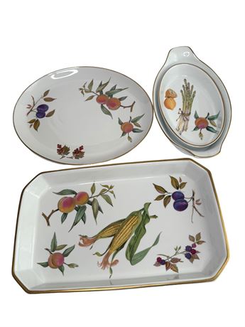 Royal Worcester Eversham Gold Serving Dishes