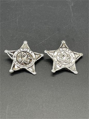 Two (2) Small Deputy Sheriff Star Badges - Lot 2