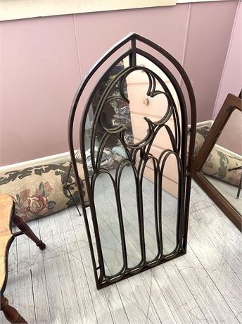 Metal Framed Arched Mirror