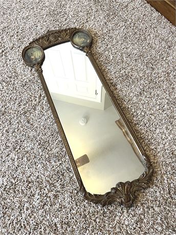 Antique Long Rectangular Wall Mirror