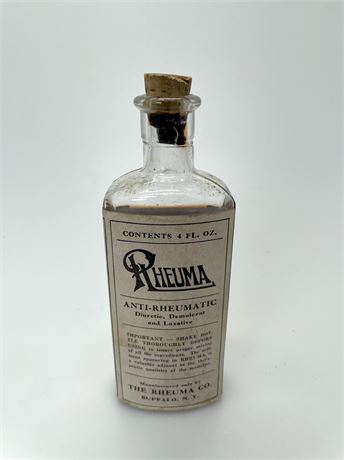 Rheuma Cork Top Medicine Bottle