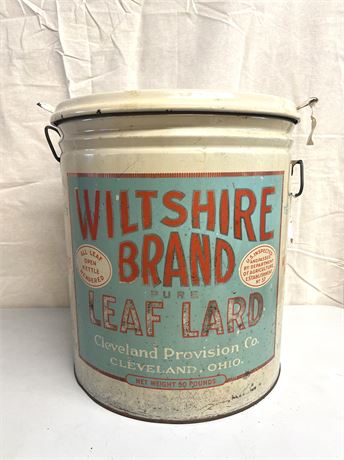 Wiltshire Brand Advertising 50 lb. Lard Tin