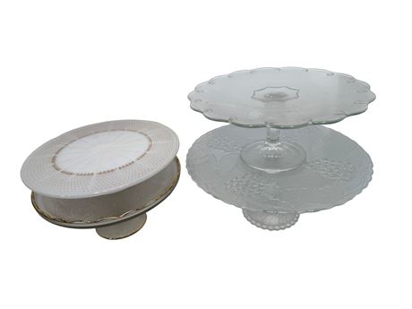 Vintage Glass Cake Plates