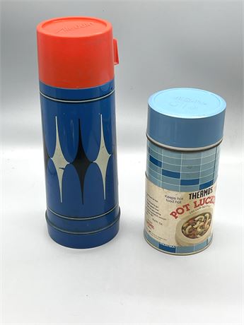 Two (2) Vintage Thermos