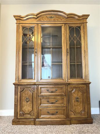 J.L. Goodman Pecan Light up China Cabinet