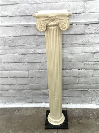 Plaster Pedestal Flower Stand