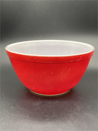 Red Pyrex Mixing Bowl
