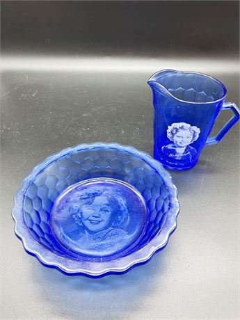 Shirley Temple Pitcher and Bowl