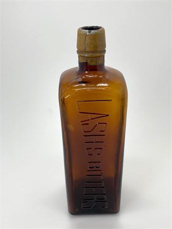 LASH'S BITTERS Antique Corked Medicine Bottle