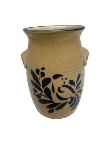 Pfaltzgraff Stoneware Folk Art Pattern Utensil Holder