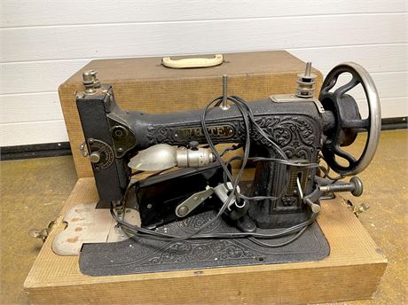 Antique White Sewing Machine
