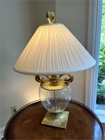 Art Nouveau Style Brass Table Lamp