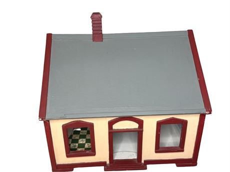 Vintage Folk Art Wood Doll House