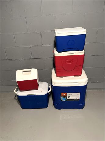 Five (5) Coolers
