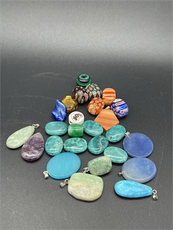 Glass Beads and Polished Gem Stones