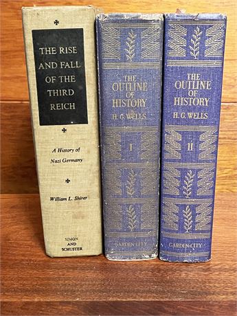 H.G. Wells and William Shirer Books