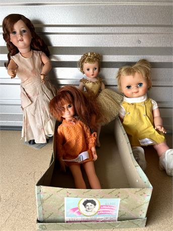 Vintage/Antique Dolls incl. Armand Marseille Bisque Doll