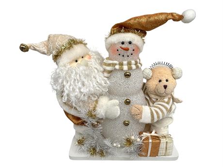 Santa, Snowman & Bear Lighted Color Change Christmas Quacker Factory
