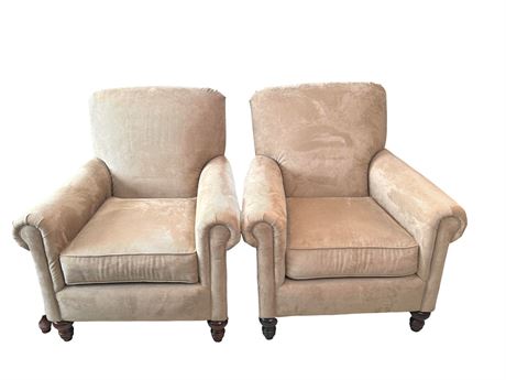 Two (2) Matching Upholstered Arm Chairs