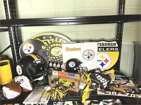 Large Lot of Pittsburgh Steelers Collectibles