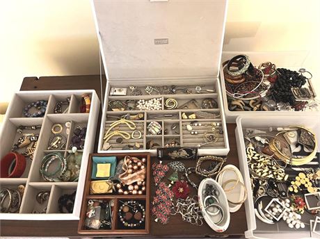 Large Estate Costume Jewelry Lot