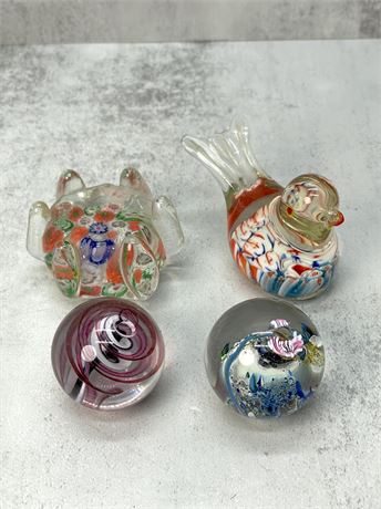 Art Glass Paperweights & Marbles