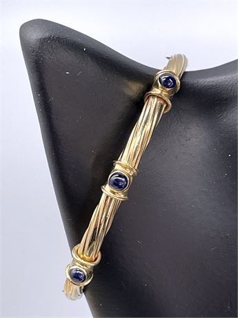 14 KT Gold Bangle with Stones