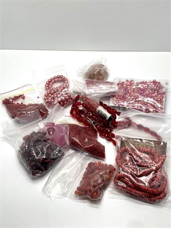 Red Jewelry Making Beads