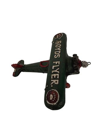 Cast Iron "Boyd's Flyer" Airplane Toy