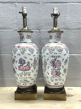 Two (2) Asian Urn Lamps